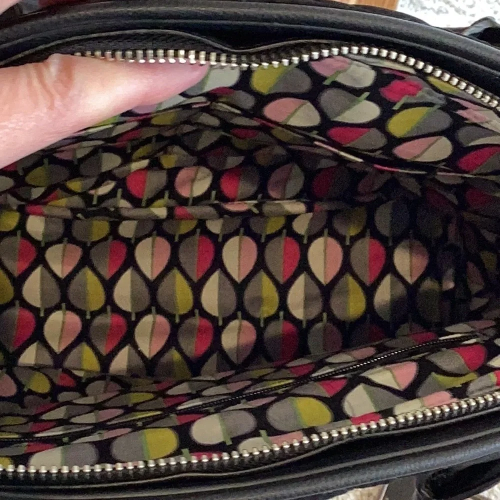 Vera Bradley Day Off Satchel Classic quilted black shoulder or handbag